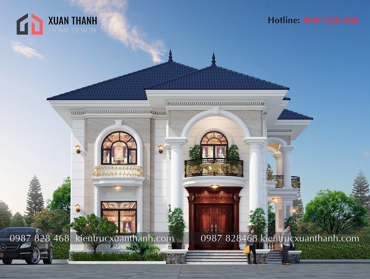 Biệt thự 2 tầng tân cổ điển Anh Mạnh  Thành Phố Ninh Bình  Thiết kế thi  công nhà đẹp