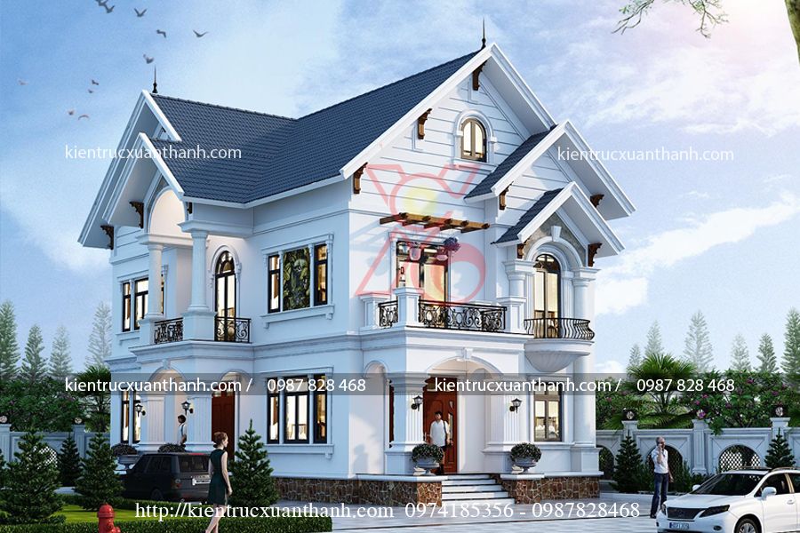 Mẫu thiết kế biệt thự 2 tầng mái thái đẹp tại Đồng Nai