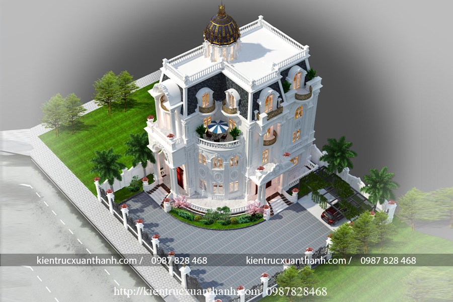 thiết kế lâu đài biệt thự pháp LD10003 - Ảnh 2