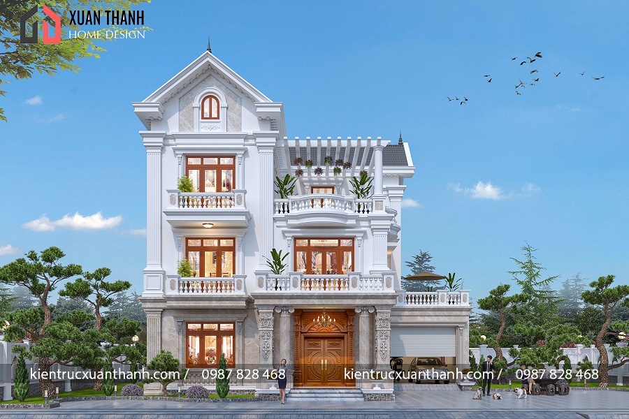 Thiết kế biệt thự mái Thái đẹp 3 tầng - BT 31052 - KataHome